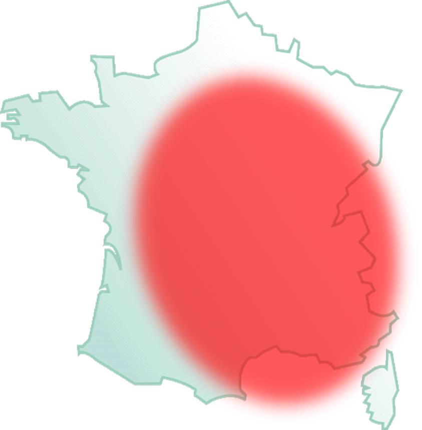 Carte de la zone d’intervention publiée par LIS-RA