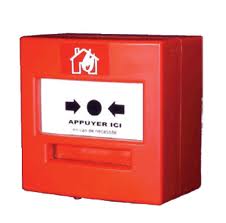 Déclencheur manuel rouge d’alarme incendie